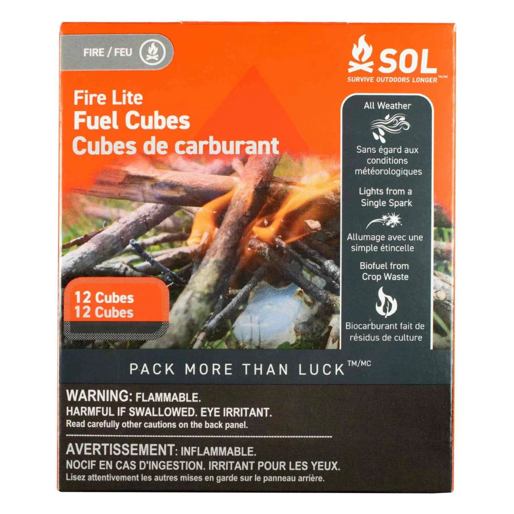 Allume-feu en boîte Fire Lite Fuel Cubes de SOL - Pagaie Québec