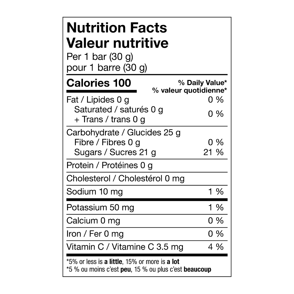 Barre Énergie à l'érable de XACT Nutrition - Pagaie Québec