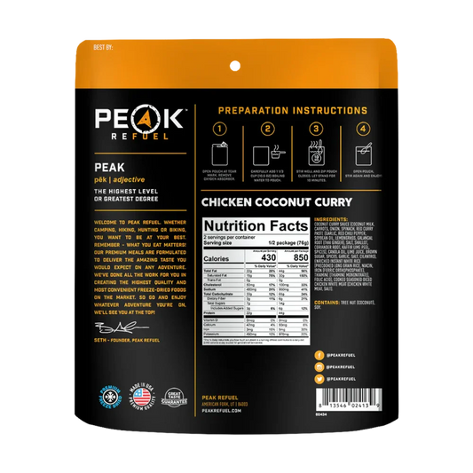 Poulet au curry et à la noix de coco de Peak Refuel