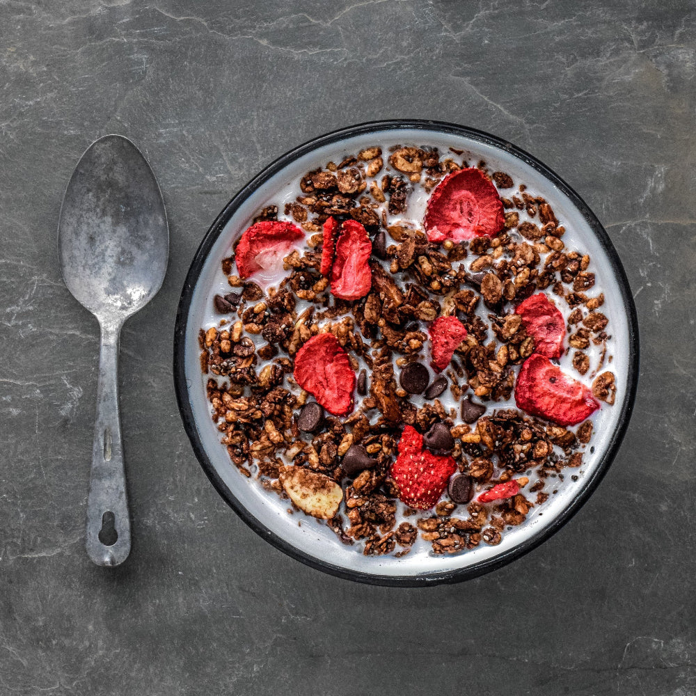 Granola chocolat et fraises de Angry Pika Food - Pagaie Québec
