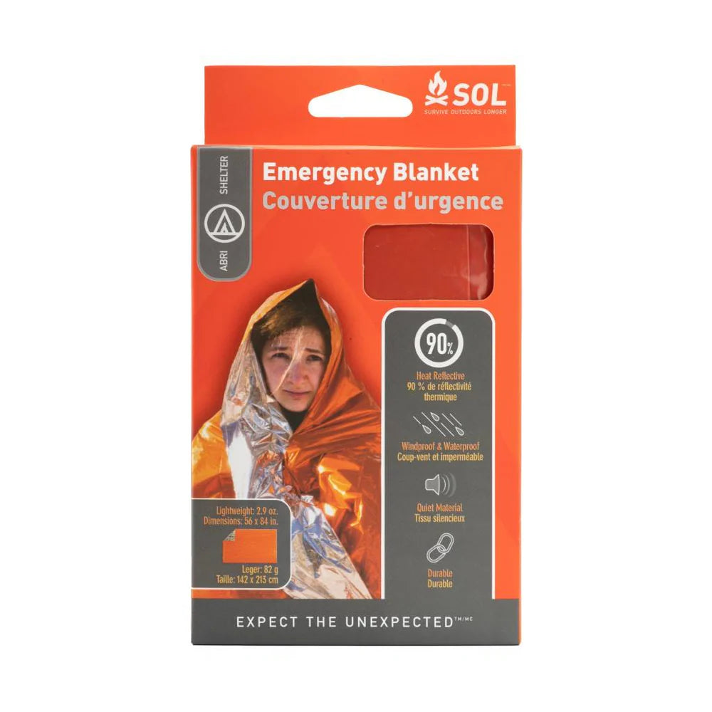 Couverture d'urgence Emergency Blanket de SOL - Pagaie Québec