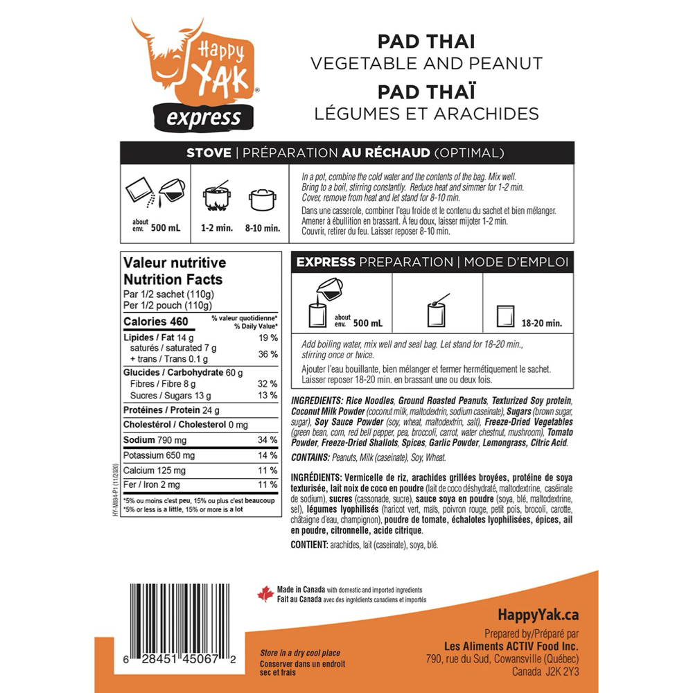 Pad Thaï - Légumes et Arachides de Happy Yak