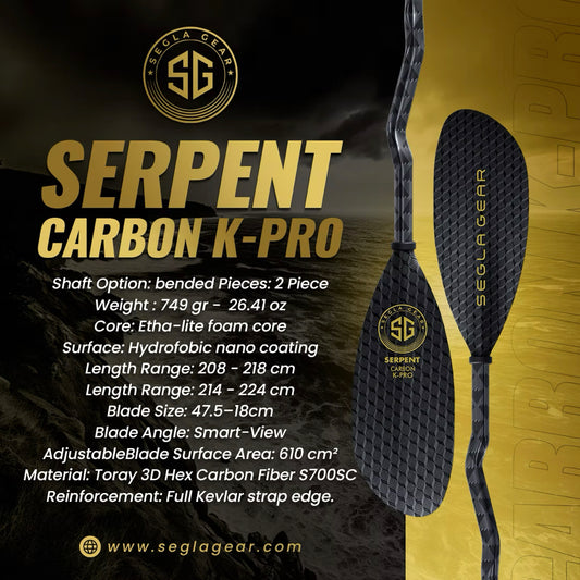Pagaie 2pc Serpent Carbon K-PRO de Segla Gear