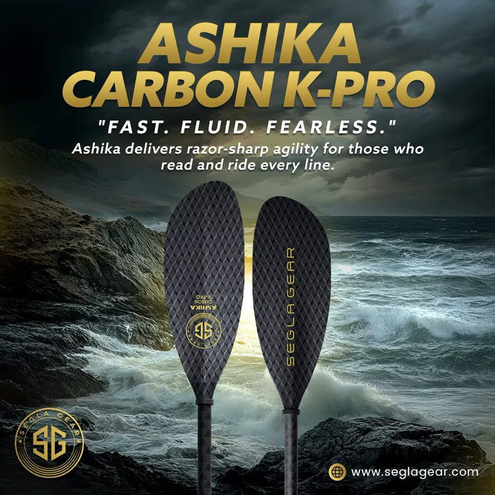 Pagaie kayak de mer 2pc Ashika Carbon K-PRO de Segla Gear