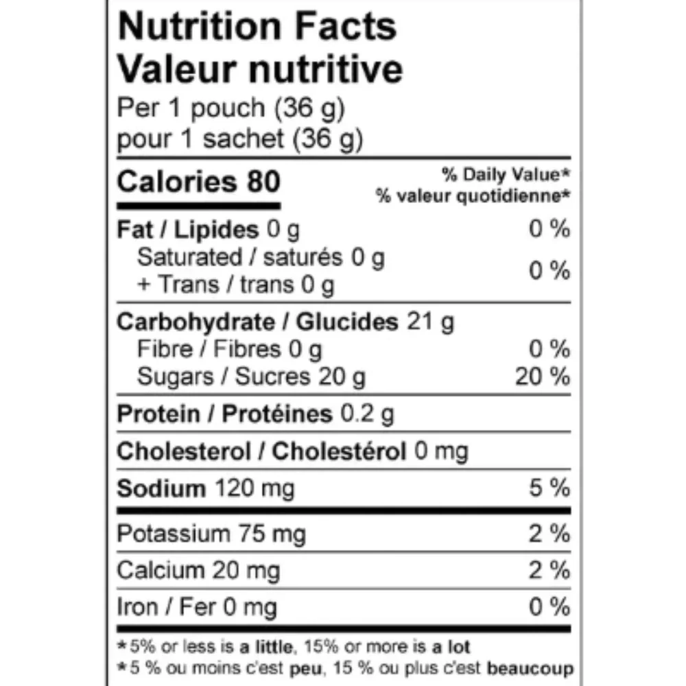 Gel érable et pomme de Krono Nutrition - Pagaie Québec