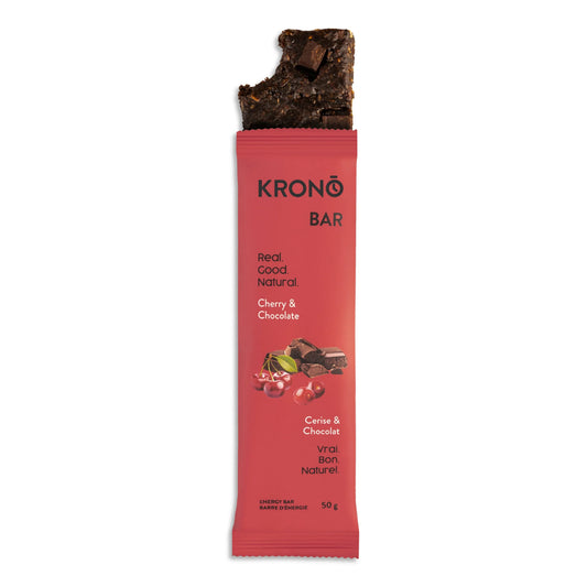 Barre énergétique cerise et chocolat de Krono Nutrition
