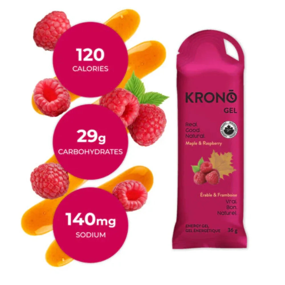 Gel érable et framboise de Krono Nutrition - Pagaie Québec