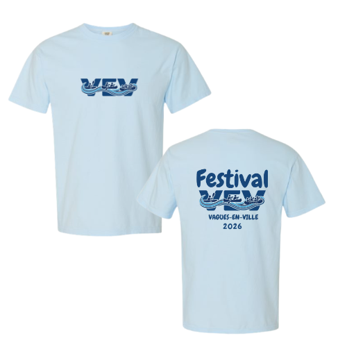 Chandail à manches courtes officiel du Festival Vagues-en-ville