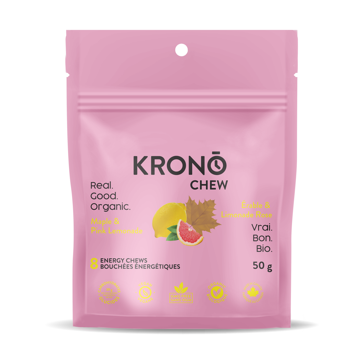 Bouchées énergétiques érable et limonade rose de Krono Nutrition - Pagaie Québec