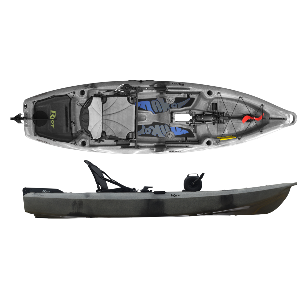 Kayak de pêche Mako 10.5 Impulse Drive de Riot