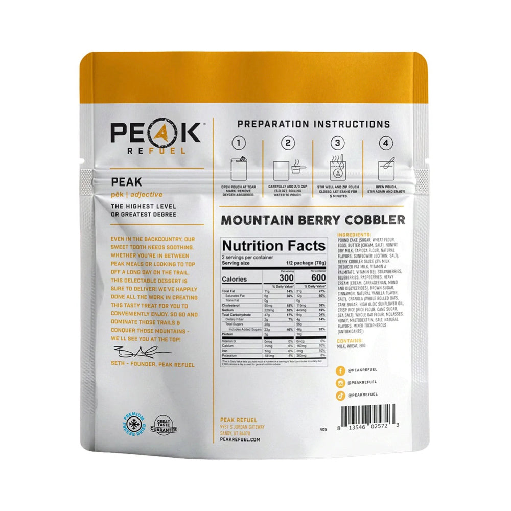 Gâteau aux baies des montagnes de Peak Refuel