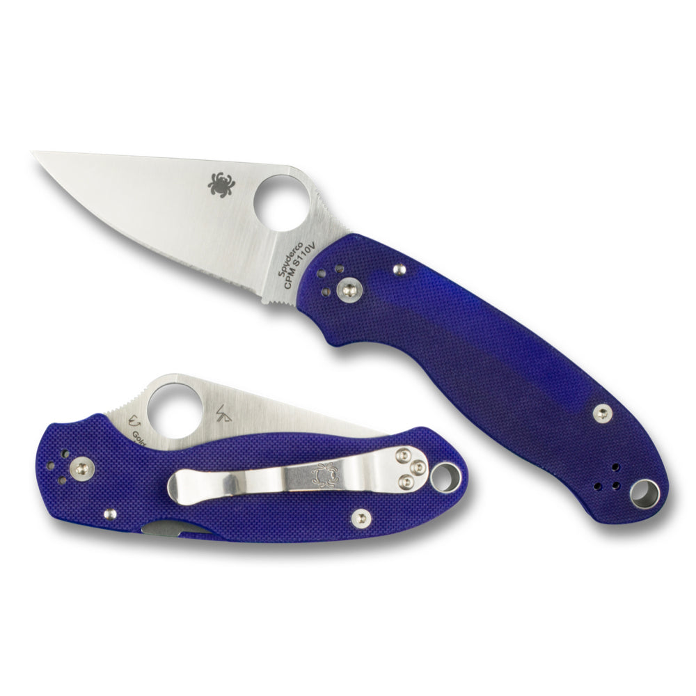 Couteau Para 3 G-10 CPM S110V de Spyderco (C223GPDBL)