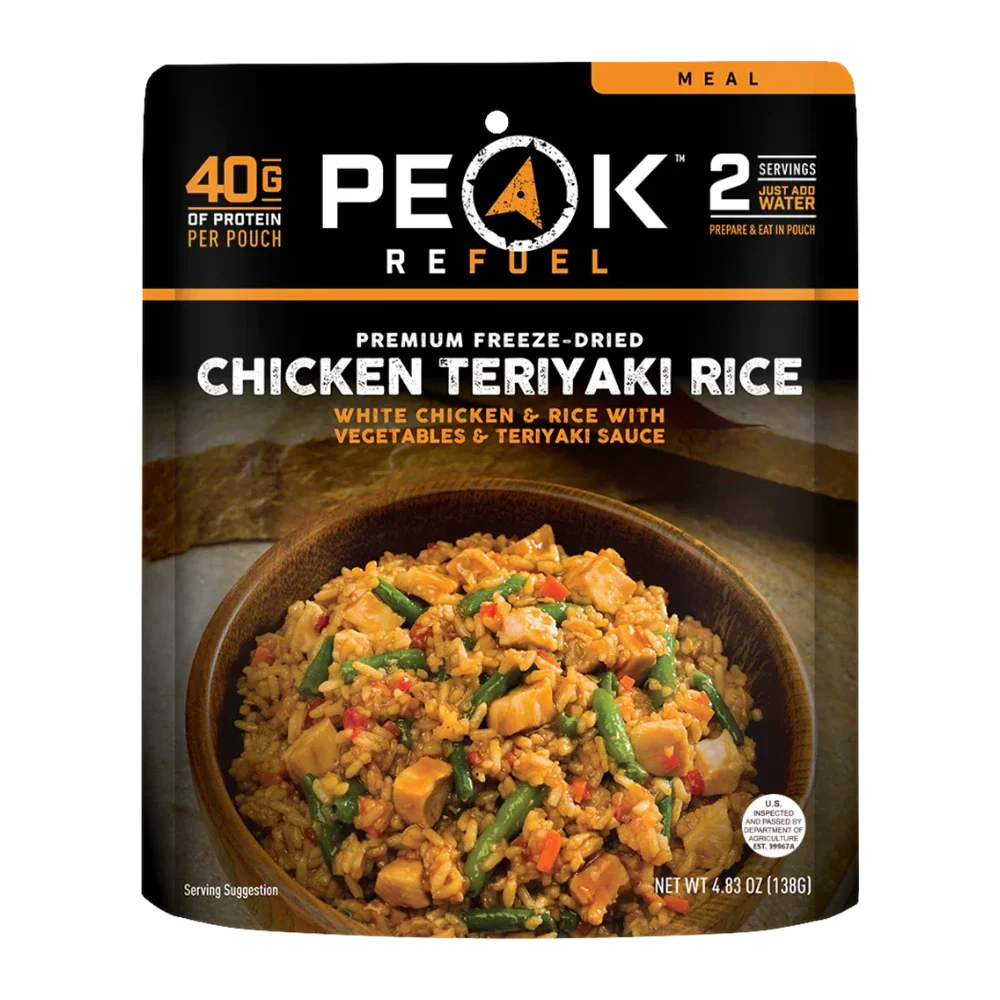 Poulet teriyaki et riz de Peak Refuel - Pagaie Québec