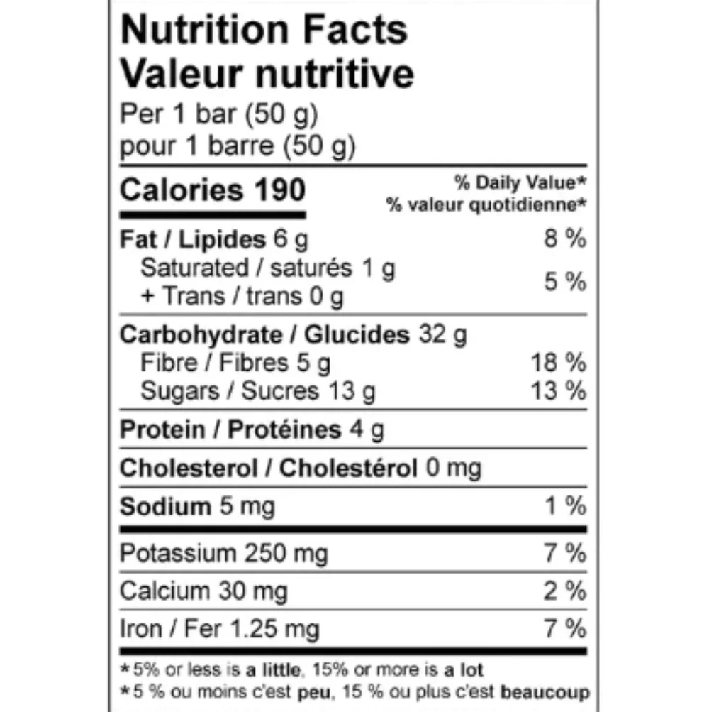 Barre énergétique érable et pomme de Krono Nutrition - Pagaie Québec