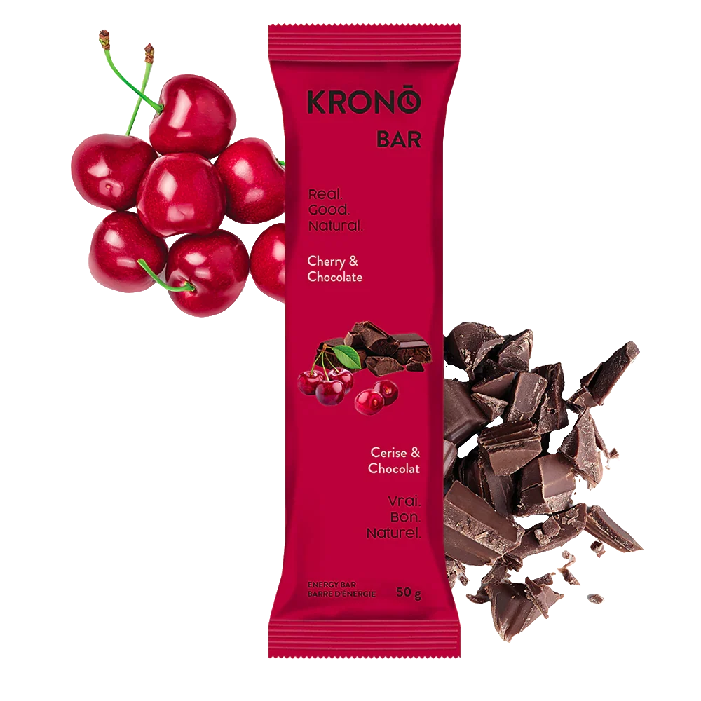 Barre énergétique cerise et chocolat de Krono Nutrition