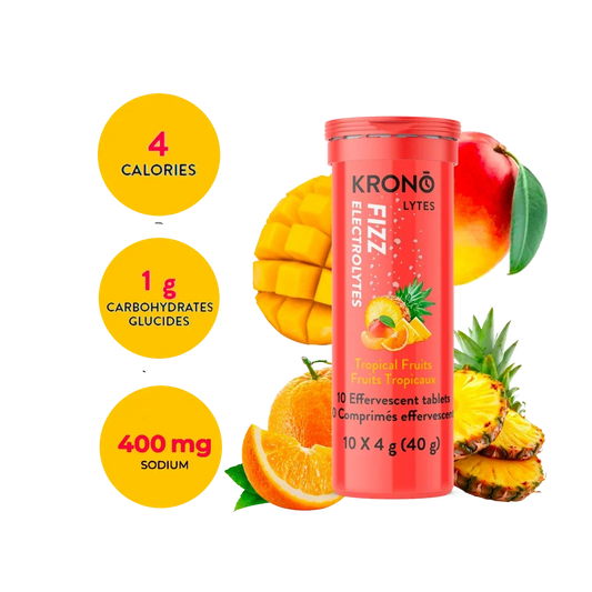 Comprimés effervescents fruits tropicaux de Krono Nutrition