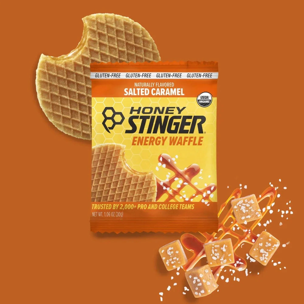 Gaufrettes caramel salé sans gluten de Honey Stinger - Pagaie Québec