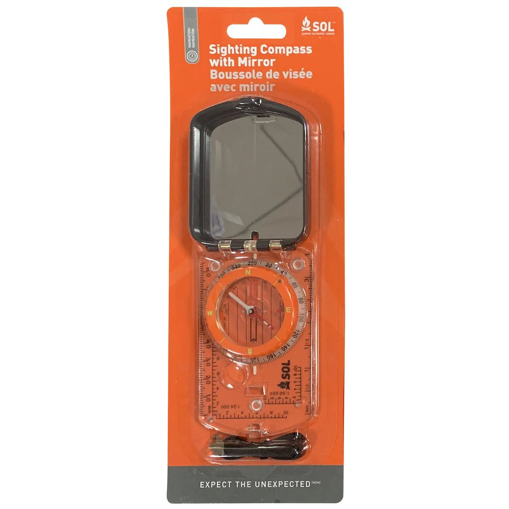 SOL Sighting Compass avec Miroir - Pagaie Québec