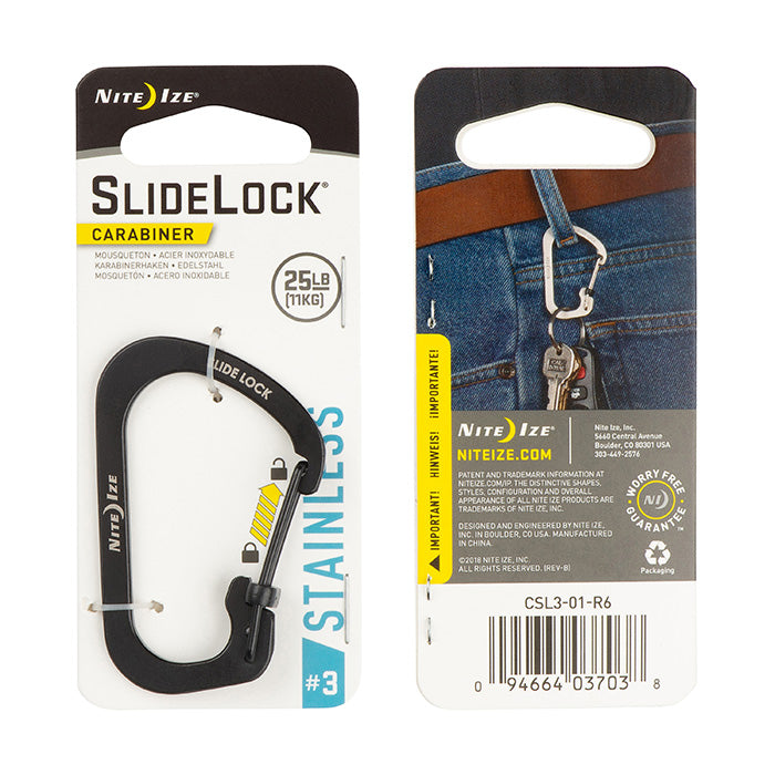 Mousqueton SlideLock en inox de Nite Ize