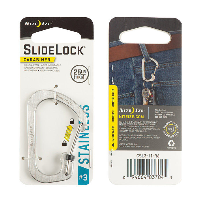 Mousqueton SlideLock en inox de Nite Ize