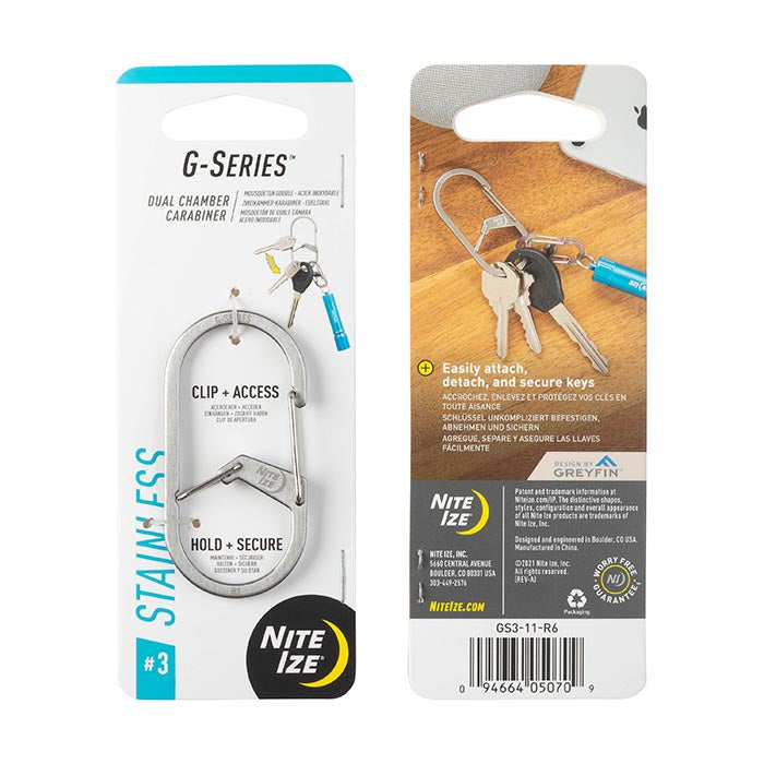 Mousqueton double chambre G-Series de Nite Ize - Pagaie Québec