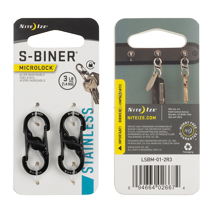 Mousqueton S-Biner MicroLock en inox de Nite Ize