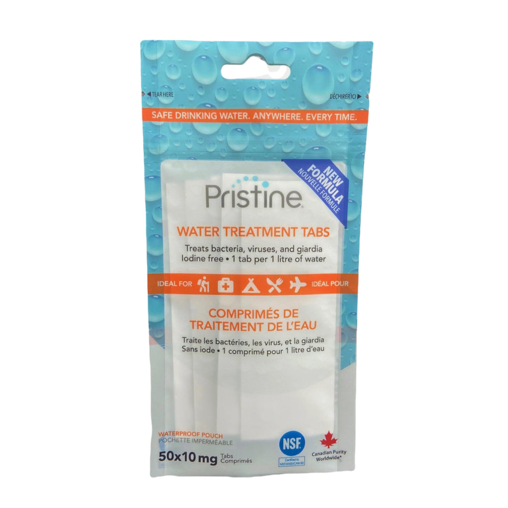 Comprimés Pristine pour le traitement de l'eau