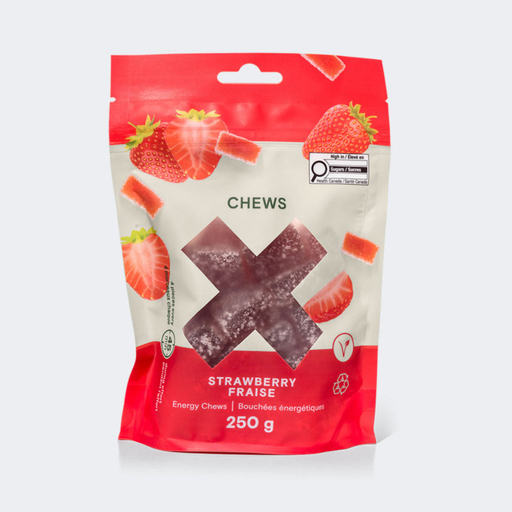 Bouchées Énergie Chews à la fraise de XACT Nutrition