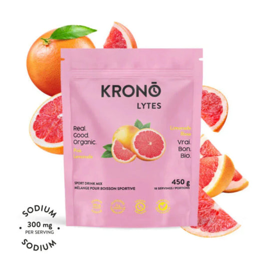 Mélange pour boisson sportive à la limonade rose de Krono Nutrition