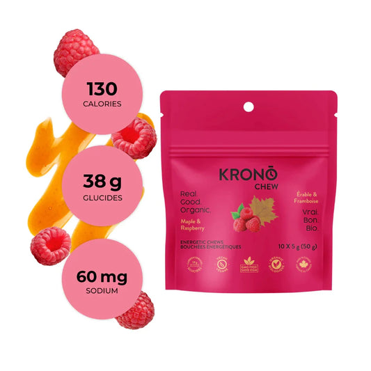 Bouchées énergétiques érable et framboise de Krono Nutrition