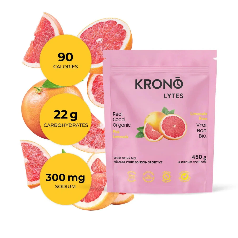 Mélange pour boisson sportive à la limonade rose de Krono Nutrition
