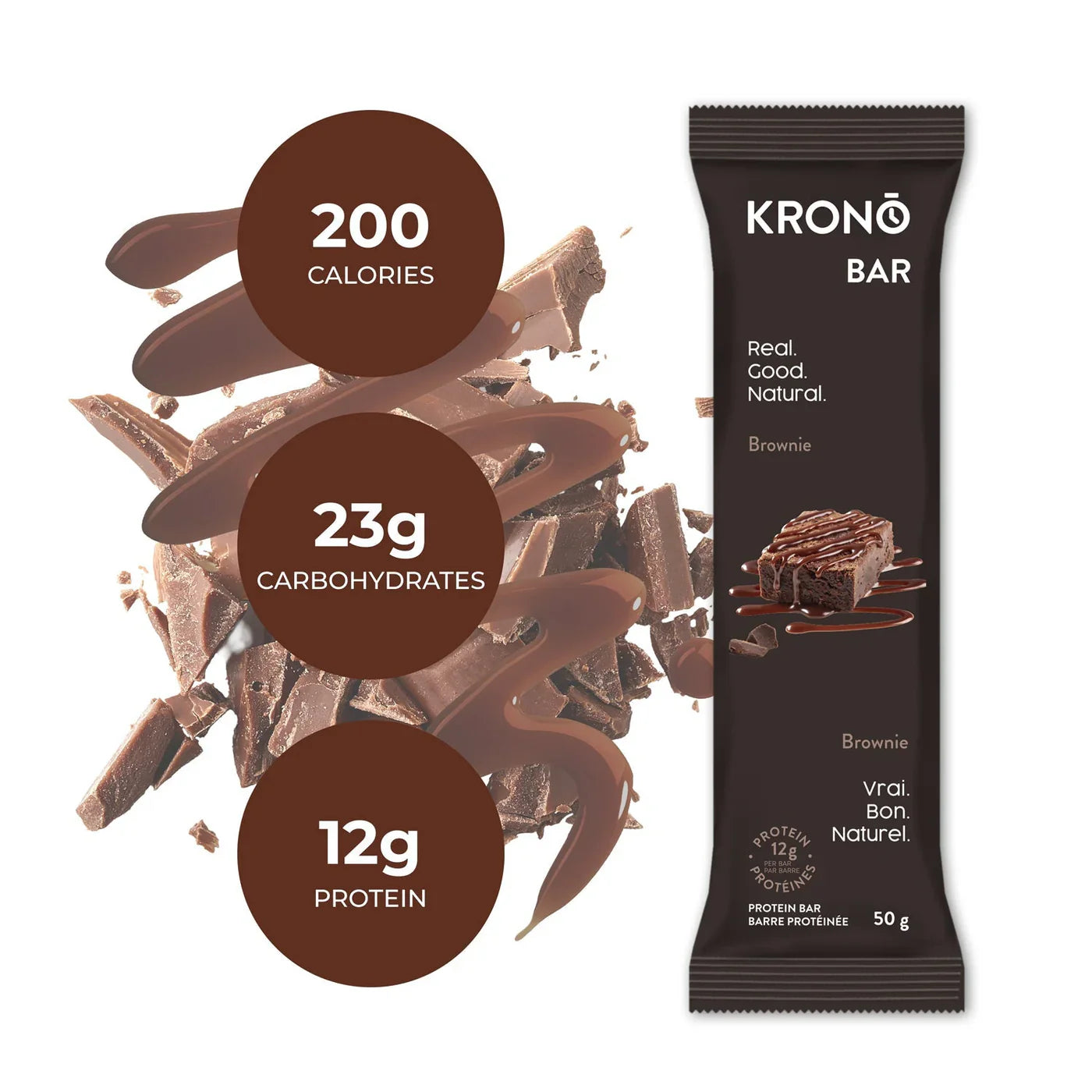 Barre protéinée Brownie de Krono Nutrition