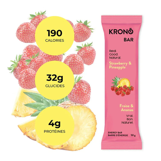 Barre énergétique fraise et ananas de Krono Nutrition