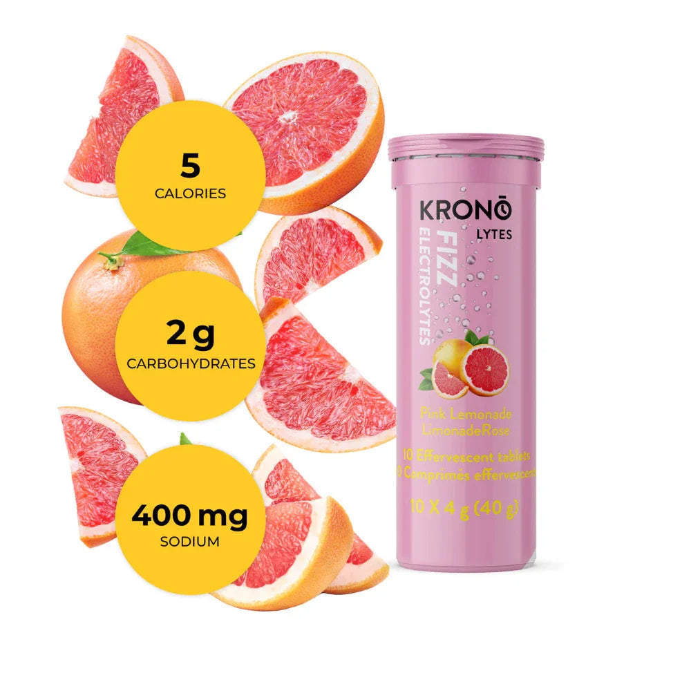 Comprimés effervescents limonade rose de Krono Nutrition