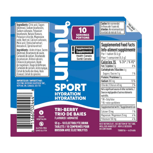 Comprimés effervescents aux Raisins de Nuun Sport