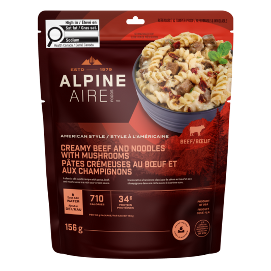 Pâtes crémeuses au boeuf et aux champignons de AlpineAire