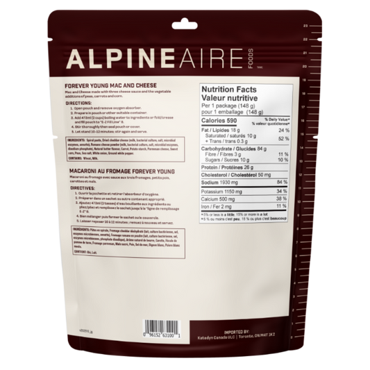 Fusilli au fromage Forever Young Mac & Cheese de AlpineAire