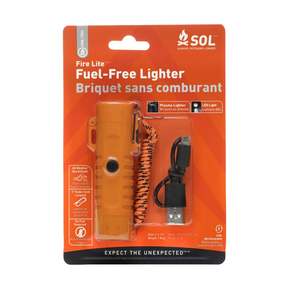 Briquet Fire Lite sans combustible de SOL