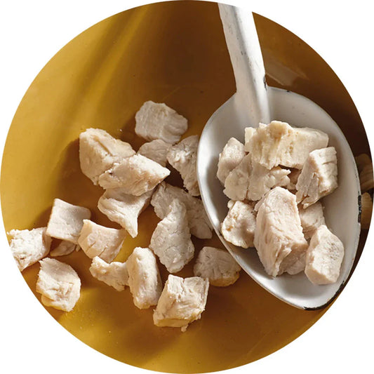 Cubes de poulet lyophylisés de Happy Yak