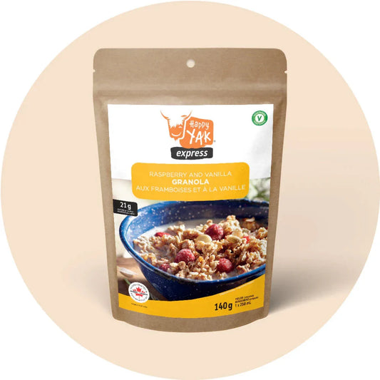 Granola aux framboises et à la vanille de Happy Yak