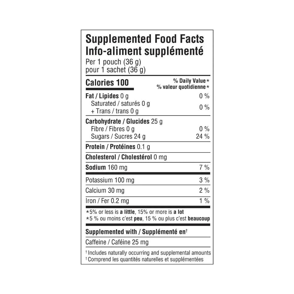 Gel érable et café de Krono Nutrition - Pagaie Québec