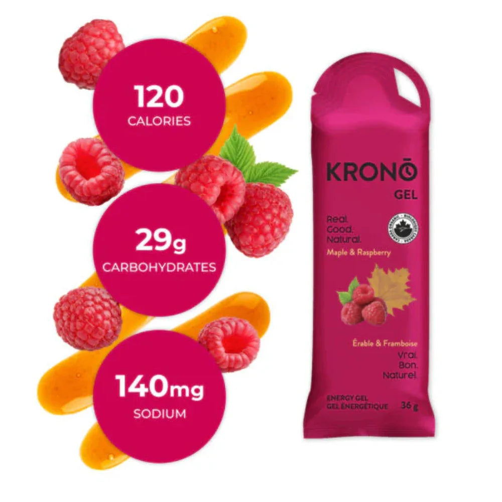 Gel érable et framboise de Krono Nutrition