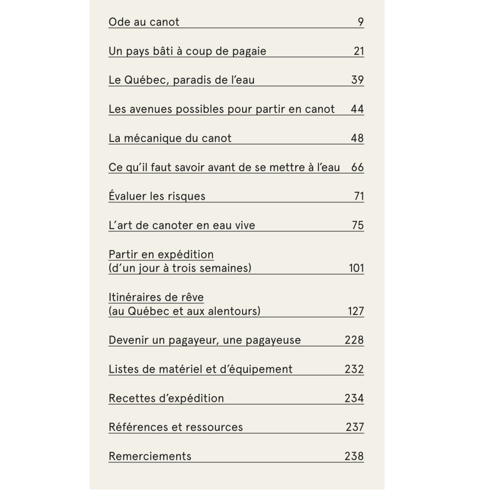 Livre Pagayer: Aventures en canot de Guillaume Rivest