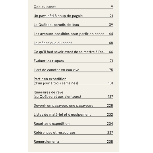 Livre Pagayer: Aventures en canot de Guillaume Rivest