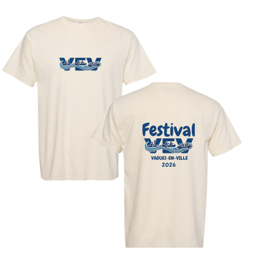 Chandail à manches courtes officiel du Festival Vagues-en-ville