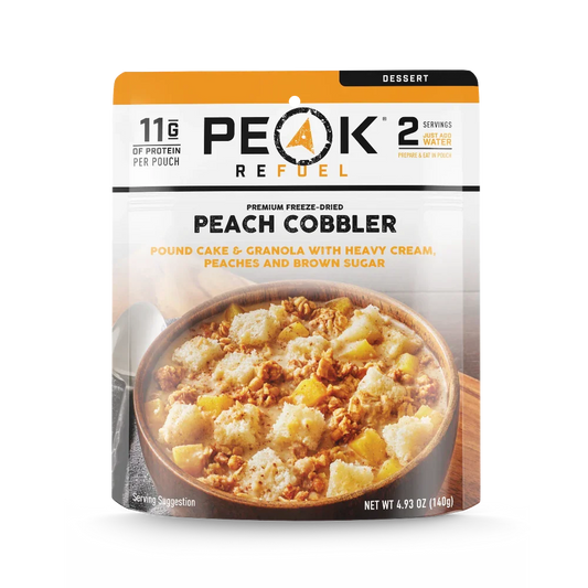 Gâteau pêches et crème de Peak Refuel