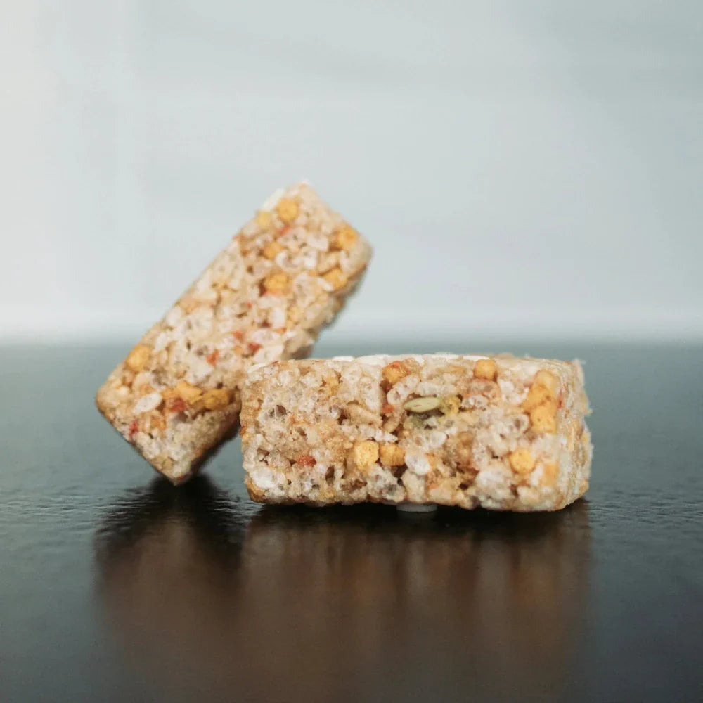 Carré énergétique riz croustillant fraise et crème de Krono Nutrition