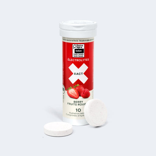 Comprimés d'électrolytes aux fruits rouges de XACT Nutrition