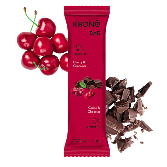 Barre énergétique cerise et chocolat de Krono Nutrition