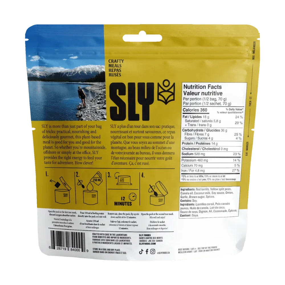 Dahl aux lentilles de Sly Foods